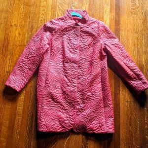 Vintage, M/L Red Pleather Coat